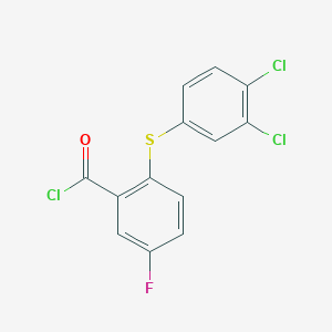 2-[(3,4-Dichlorophenyl)sulfanyl]-5-fluorobenzoyl chloride