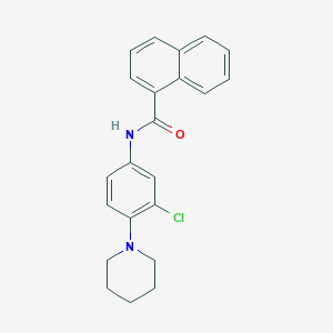 molecular formula C22H21ClN2O B3740595 N-[3-chloro-4-(1-piperidinyl)phenyl]-1-naphthamide 