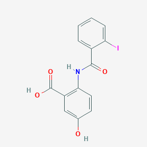 5-hydroxy-2-[(2-iodobenzoyl)amino]benzoic acid