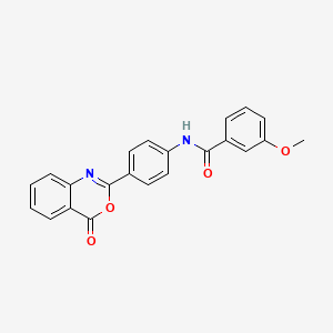 molecular formula C22H16N2O4 B3740613 3-methoxy-N-[4-(4-oxo-4H-3,1-benzoxazin-2-yl)phenyl]benzamide 