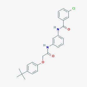 molecular formula C25H25ClN2O3 B3740619 N-(3-{[(4-tert-butylphenoxy)acetyl]amino}phenyl)-3-chlorobenzamide 