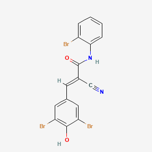 molecular formula C16H9Br3N2O2 B3740628 N-(2-bromophenyl)-2-cyano-3-(3,5-dibromo-4-hydroxyphenyl)acrylamide 