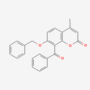 molecular formula C24H18O4 B3740633 8-benzoyl-7-(benzyloxy)-4-methyl-2H-chromen-2-one 