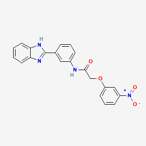 molecular formula C21H16N4O4 B3740651 N-[3-(1H-benzimidazol-2-yl)phenyl]-2-(3-nitrophenoxy)acetamide CAS No. 6086-04-0