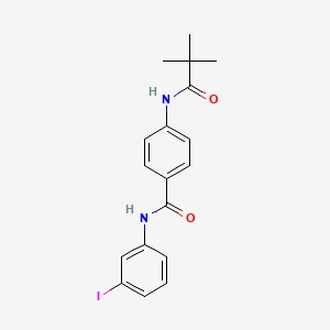 4-[(2,2-dimethylpropanoyl)amino]-N-(3-iodophenyl)benzamide