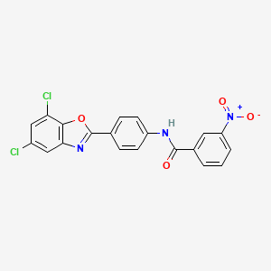 N-[4-(5,7-dichloro-1,3-benzoxazol-2-yl)phenyl]-3-nitrobenzamide