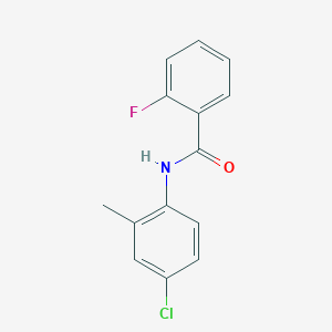 molecular formula C14H11ClFNO B374070 N-(4-Chloro-2-methylphenyl)-2-fluorobenzamide CAS No. 459130-69-9