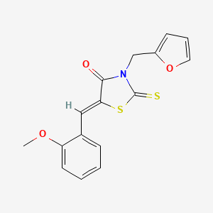 3-(2-furylmethyl)-5-(2-methoxybenzylidene)-2-thioxo-1,3-thiazolidin-4-one