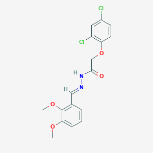 molecular formula C17H16Cl2N2O4 B374075 2-(2,4-dichlorophenoxy)-N'-(2,3-dimethoxybenzylidene)acetohydrazide 