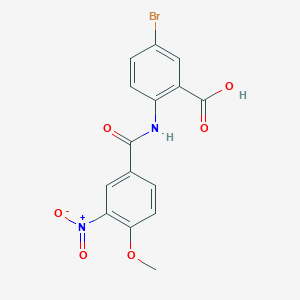 molecular formula C15H11BrN2O6 B3740752 5-bromo-2-[(4-methoxy-3-nitrobenzoyl)amino]benzoic acid 