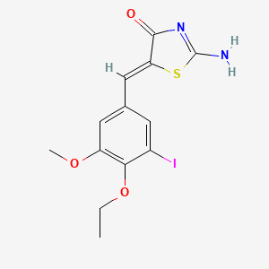 5-(4-ethoxy-3-iodo-5-methoxybenzylidene)-2-imino-1,3-thiazolidin-4-one