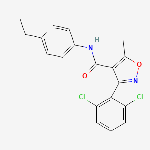molecular formula C19H16Cl2N2O2 B3740761 3-(2,6-dichlorophenyl)-N-(4-ethylphenyl)-5-methyl-4-isoxazolecarboxamide 