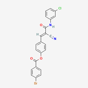 4-{3-[(3-chlorophenyl)amino]-2-cyano-3-oxo-1-propen-1-yl}phenyl 4-bromobenzoate