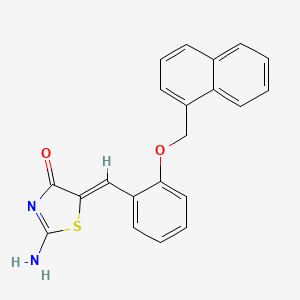 molecular formula C21H16N2O2S B3740784 2-imino-5-[2-(1-naphthylmethoxy)benzylidene]-1,3-thiazolidin-4-one 