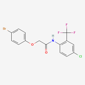molecular formula C15H10BrClF3NO2 B3740791 2-(4-bromophenoxy)-N-[4-chloro-2-(trifluoromethyl)phenyl]acetamide 