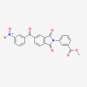 molecular formula C23H14N2O7 B3740794 methyl 3-[5-(3-nitrobenzoyl)-1,3-dioxo-1,3-dihydro-2H-isoindol-2-yl]benzoate CAS No. 6090-88-6