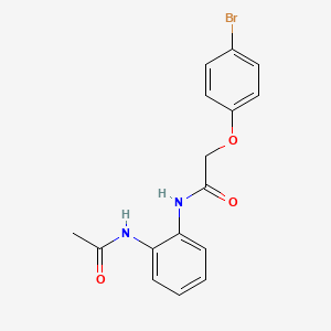 molecular formula C16H15BrN2O3 B3740796 N-[2-(acetylamino)phenyl]-2-(4-bromophenoxy)acetamide CAS No. 5848-62-4