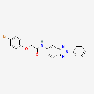molecular formula C20H15BrN4O2 B3740809 2-(4-bromophenoxy)-N-(2-phenyl-2H-1,2,3-benzotriazol-5-yl)acetamide 