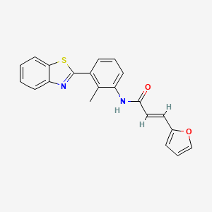 molecular formula C21H16N2O2S B3740823 N-[3-(1,3-benzothiazol-2-yl)-2-methylphenyl]-3-(2-furyl)acrylamide 