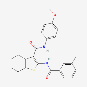 molecular formula C24H24N2O3S B3740831 N-(4-methoxyphenyl)-2-[(3-methylbenzoyl)amino]-4,5,6,7-tetrahydro-1-benzothiophene-3-carboxamide 