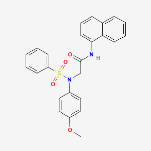 molecular formula C25H22N2O4S B3740839 N~2~-(4-methoxyphenyl)-N~1~-1-naphthyl-N~2~-(phenylsulfonyl)glycinamide 