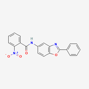 2-nitro-N-(2-phenyl-1,3-benzoxazol-5-yl)benzamide