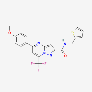molecular formula C20H15F3N4O2S B3740846 5-(4-methoxyphenyl)-N-(2-thienylmethyl)-7-(trifluoromethyl)pyrazolo[1,5-a]pyrimidine-2-carboxamide 