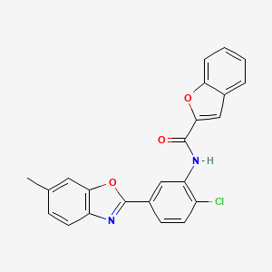 N-[2-chloro-5-(6-methyl-1,3-benzoxazol-2-yl)phenyl]-1-benzofuran-2-carboxamide