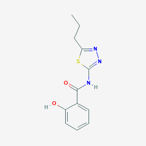 molecular formula C12H13N3O2S B374090 2-hydroxy-N-(5-propyl-1,3,4-thiadiazol-2-yl)benzamide CAS No. 299417-21-3