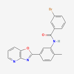molecular formula C20H14BrN3O2 B3740905 3-bromo-N-(2-methyl-5-[1,3]oxazolo[4,5-b]pyridin-2-ylphenyl)benzamide CAS No. 5845-68-1