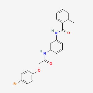 molecular formula C22H19BrN2O3 B3740908 N-(3-{[(4-bromophenoxy)acetyl]amino}phenyl)-2-methylbenzamide 