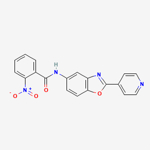 2-nitro-N-[2-(4-pyridinyl)-1,3-benzoxazol-5-yl]benzamide