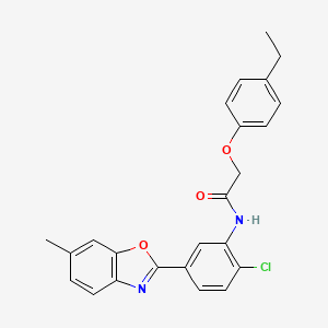 N-[2-chloro-5-(6-methyl-1,3-benzoxazol-2-yl)phenyl]-2-(4-ethylphenoxy)acetamide