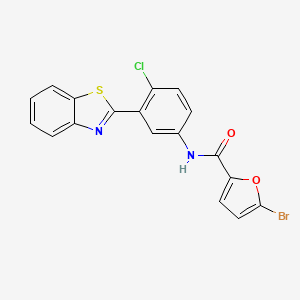 molecular formula C18H10BrClN2O2S B3740935 N-[3-(1,3-benzothiazol-2-yl)-4-chlorophenyl]-5-bromo-2-furamide 