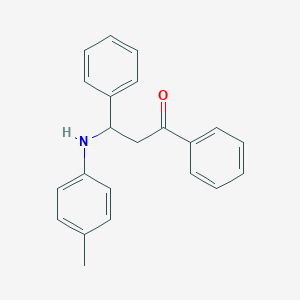 molecular formula C22H21NO B374095 3-[(4-Methylphenyl)amino]-1,3-diphenylpropan-1-one 