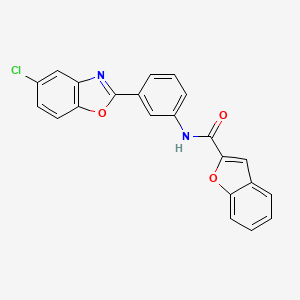 molecular formula C22H13ClN2O3 B3740956 N-[3-(5-chloro-1,3-benzoxazol-2-yl)phenyl]-1-benzofuran-2-carboxamide CAS No. 5846-69-5