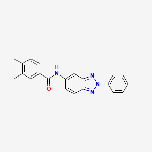 molecular formula C22H20N4O B3740965 3,4-dimethyl-N-[2-(4-methylphenyl)-2H-1,2,3-benzotriazol-5-yl]benzamide 