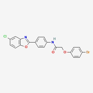 2-(4-bromophenoxy)-N-[4-(5-chloro-1,3-benzoxazol-2-yl)phenyl]acetamide