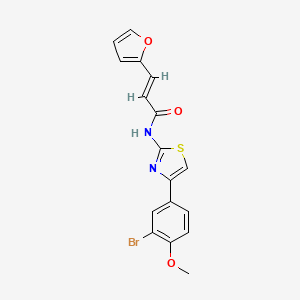 molecular formula C17H13BrN2O3S B3741008 N-[4-(3-bromo-4-methoxyphenyl)-1,3-thiazol-2-yl]-3-(2-furyl)acrylamide 