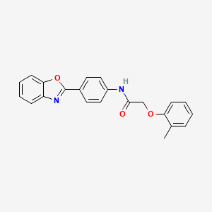 molecular formula C22H18N2O3 B3741016 N-[4-(1,3-benzoxazol-2-yl)phenyl]-2-(2-methylphenoxy)acetamide 