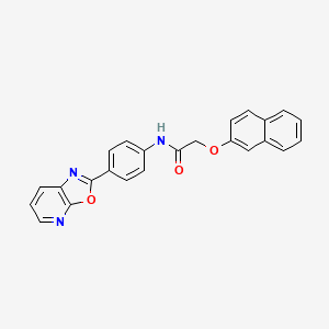 molecular formula C24H17N3O3 B3741026 2-(2-naphthyloxy)-N-(4-[1,3]oxazolo[5,4-b]pyridin-2-ylphenyl)acetamide 