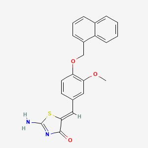 molecular formula C22H18N2O3S B3741035 2-imino-5-[3-methoxy-4-(1-naphthylmethoxy)benzylidene]-1,3-thiazolidin-4-one 