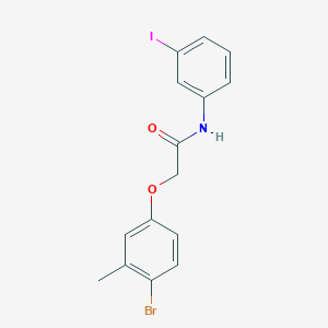 molecular formula C15H13BrINO2 B3741041 2-(4-bromo-3-methylphenoxy)-N-(3-iodophenyl)acetamide 