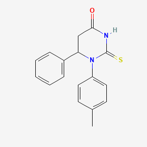 molecular formula C17H16N2OS B3741048 1-(4-methylphenyl)-6-phenyl-2-thioxotetrahydro-4(1H)-pyrimidinone 