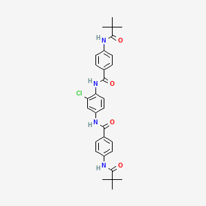 molecular formula C30H33ClN4O4 B3741052 N,N'-(2-chloro-1,4-phenylene)bis{4-[(2,2-dimethylpropanoyl)amino]benzamide} 