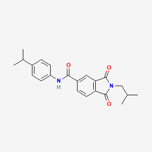 molecular formula C22H24N2O3 B3741065 2-isobutyl-N-(4-isopropylphenyl)-1,3-dioxo-5-isoindolinecarboxamide 