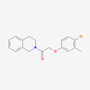 molecular formula C18H18BrNO2 B3741073 2-[(4-bromo-3-methylphenoxy)acetyl]-1,2,3,4-tetrahydroisoquinoline 