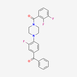 molecular formula C24H19F3N2O2 B3741080 {4-[4-(2,3-difluorobenzoyl)-1-piperazinyl]-3-fluorophenyl}(phenyl)methanone 