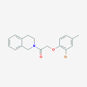 molecular formula C18H18BrNO2 B3741115 2-[(2-bromo-4-methylphenoxy)acetyl]-1,2,3,4-tetrahydroisoquinoline 