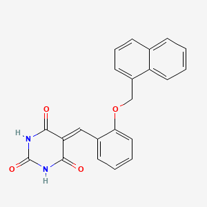 molecular formula C22H16N2O4 B3741117 5-[2-(1-naphthylmethoxy)benzylidene]-2,4,6(1H,3H,5H)-pyrimidinetrione 